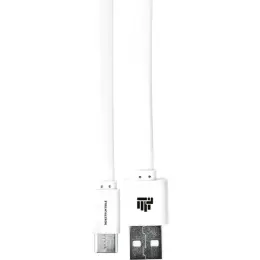 IND 1.2m Flat Type C Charger Cable White